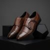 Japanese Premium Brown_Double_Monk_Strap Leather Shoes