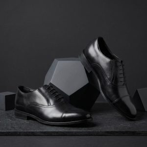 Japanese Premium Black Leather Oxford Shoes