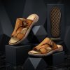 Timeless Comfort Mustard Men's Genuine Leather Sandals