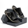 Timeless Comfort Black_Men's Genuine Leathe_ECCO_Slide