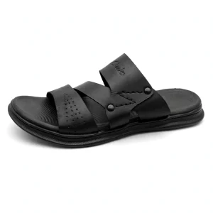 Timeless Comfort Black_Men's Genuine Leather Sandal