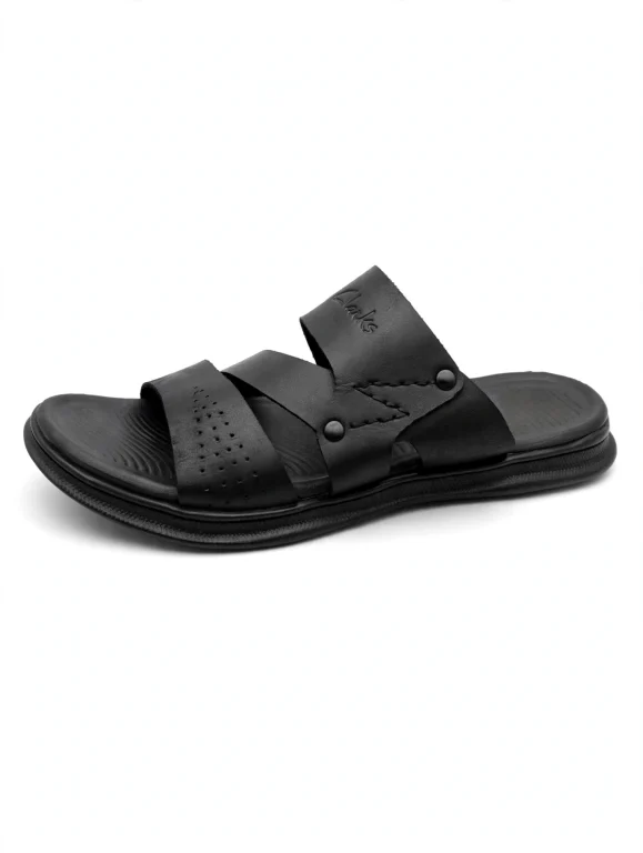 Timeless Comfort Black_Men's Genuine Leather Sandal