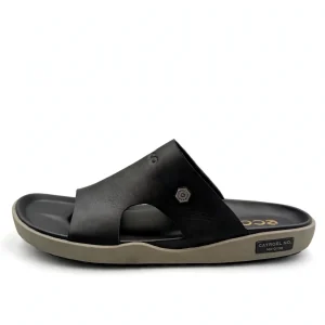 Timeless Comfort Black_Men's Genuine Leathe_ECCO_Slide