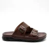 Timeless Comfort Brown_Men's Genuine Leather Slide