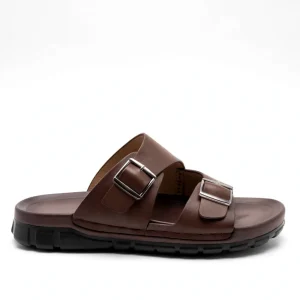 Timeless Comfort Brown_Men's Genuine Leather Slide